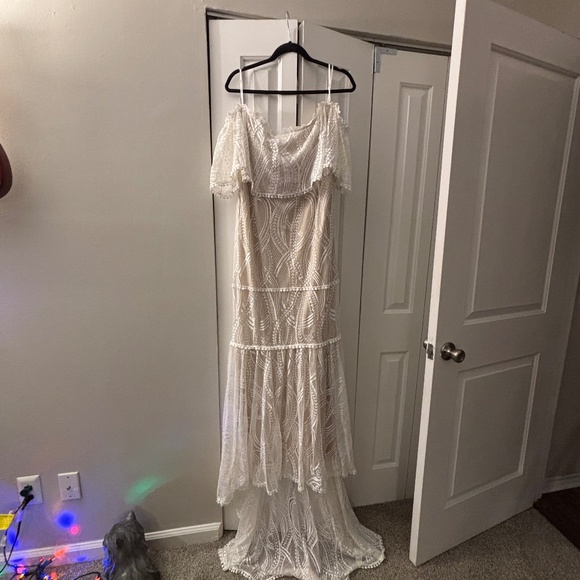 Lulus off shoulder mermaid dress - Picture 1 of 4